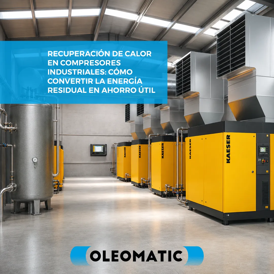 Recuperación de calor en compresores industriales: cómo convertir la energía residual en ahorro útil