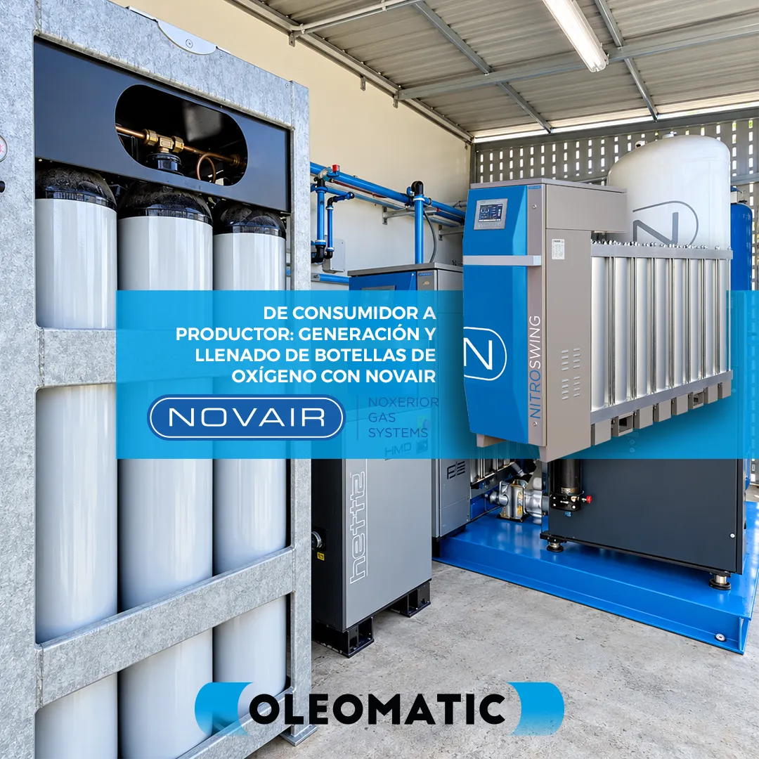 De consumidor a productor: generación y llenado de botellas de oxígeno con NOVAIR